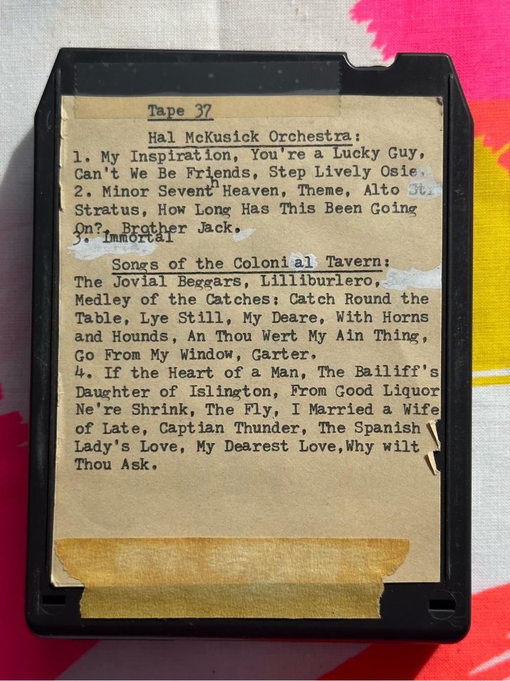Vintage Custom-Labeled 8-Track Tape - Hal McKusick Orchestra & Songs…
